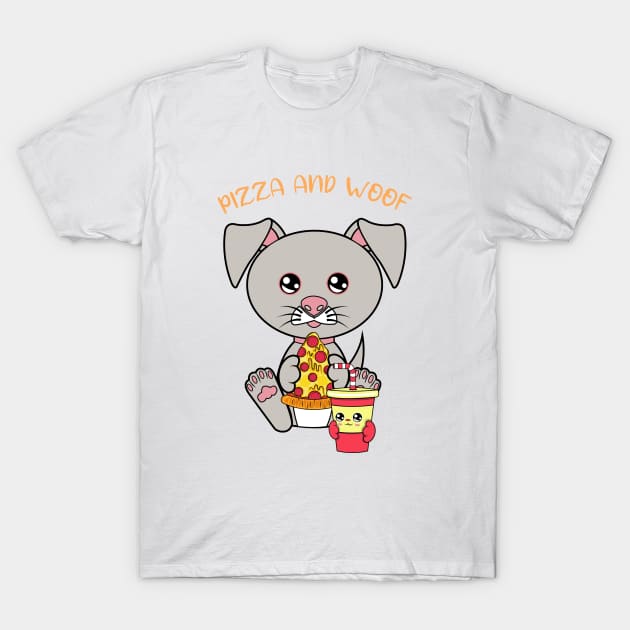 All I Need is pizza and dogs, pizza and dogs T-Shirt by JS ARTE